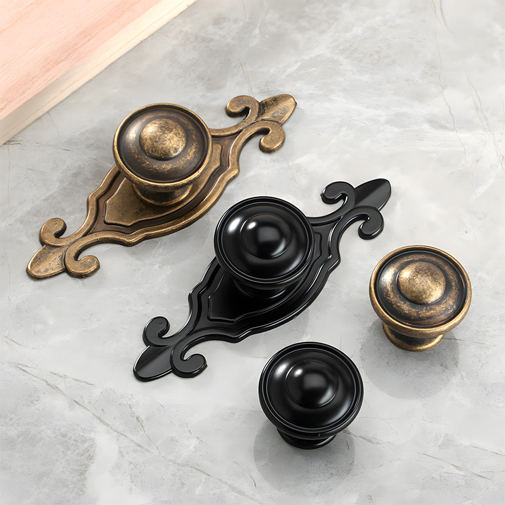 Vintage Wardrobe Cupboard Knobs with Plate