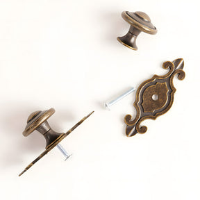 Vintage Wardrobe Cupboard Knobs with Plate