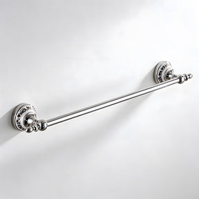 Traditional Chrome & Ceramic Wall Mounted Bathroom Towel Rack Rail