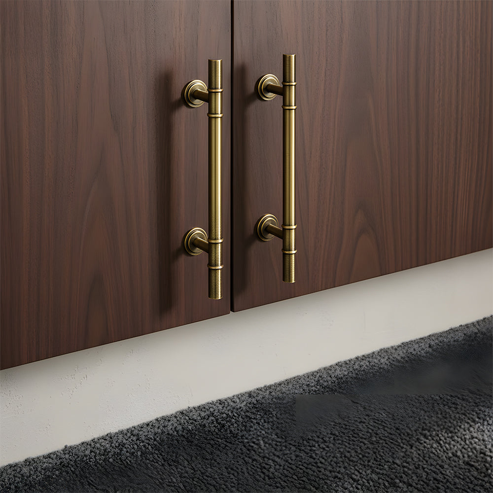 Art Deco Solid Brass Kitchen Cabinet Handles