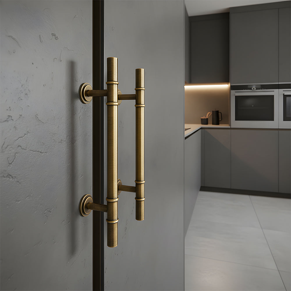 Art Deco Solid Brass Kitchen Cabinet Handles