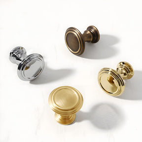 Vintage Solid Brass Shell Cup Pulls For Kitchen