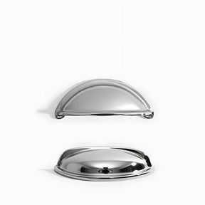 Vintage Solid Brass Shell Cup Pulls For Kitchen