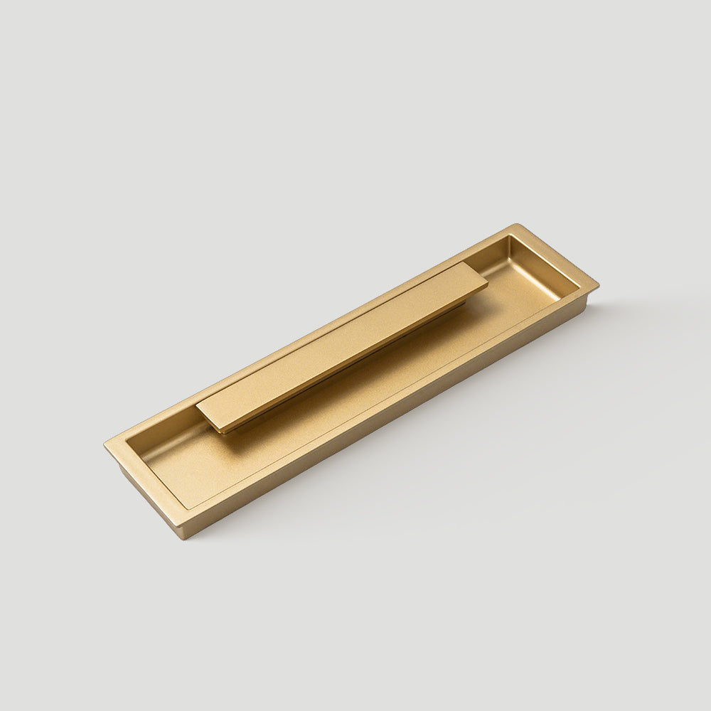 Zinc Alloy Recessed Sliding Door Handles Hidden Edge Pulls