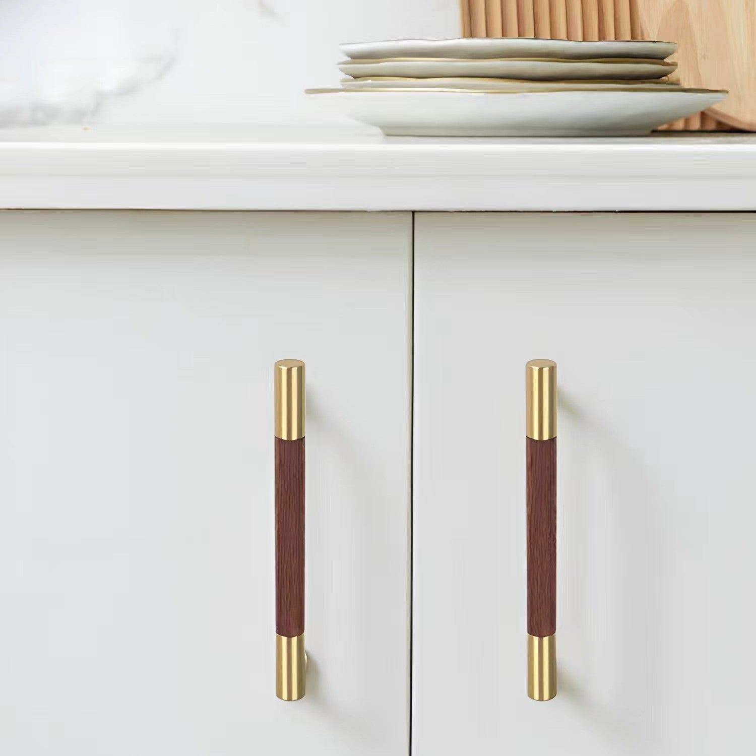 Retro Solid Wood Cabinet Bar Handles