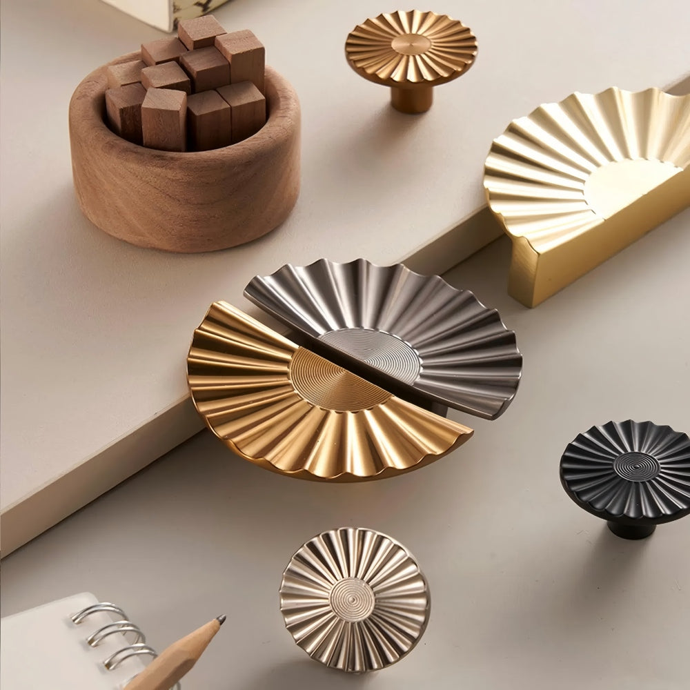 Vintage Sunburst Half Moon Cabinet Pulls