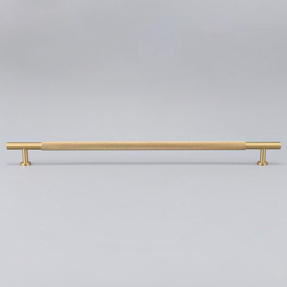 Modern Brass Knurled Handles for Kitchen Cabinets