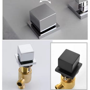 Modern 3 Holes Hot and Cold Bathroom Basin Taps_Chrome