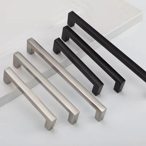 1 Pack Solid Brushed Satin Square Bar Pull Handles