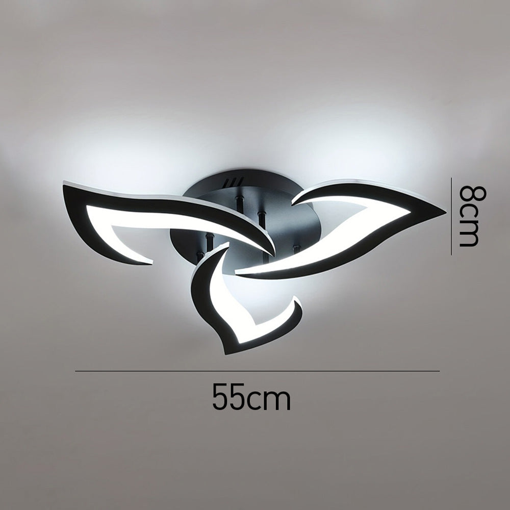 Contemporary Flower Shape Iron Living Room LED Ceiling Light