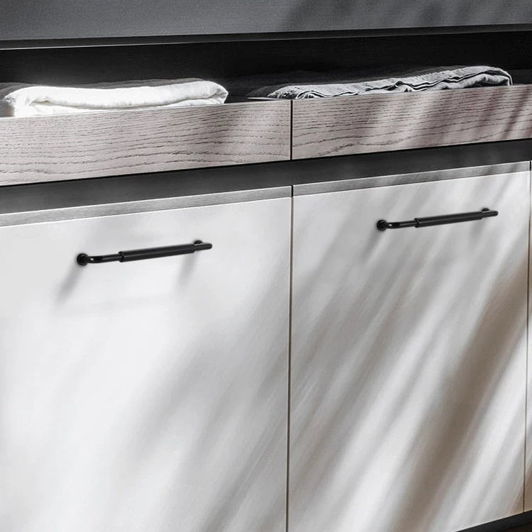 Modern Minimalist Dark Kitchen Cabinet Handles