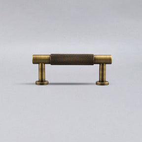 Modern Brass Knurled Handles for Kitchen Cabinets