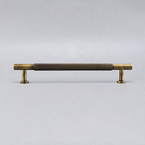 Modern Brass Knurled Handles for Kitchen Cabinets