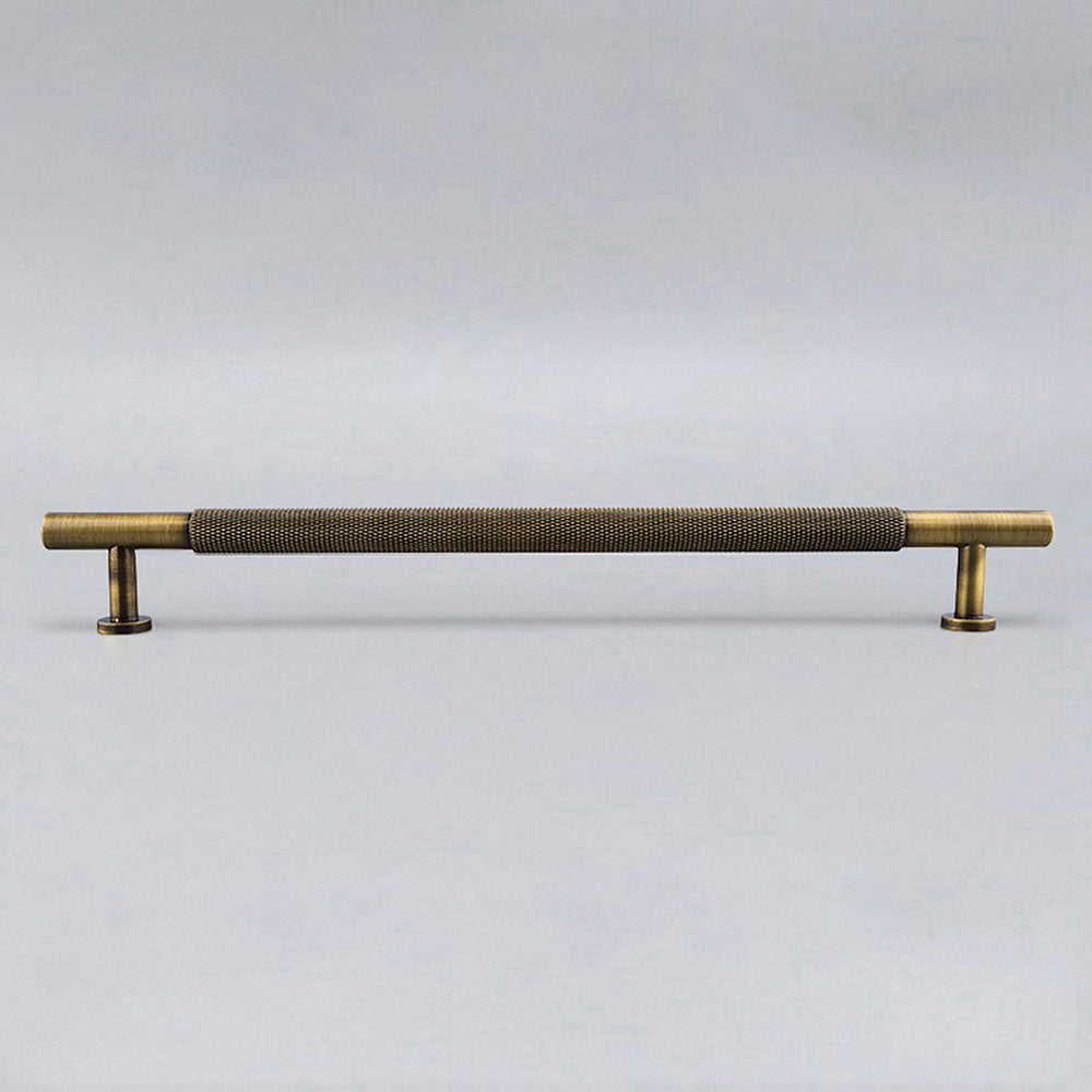 Modern Brass Knurled Handles for Kitchen Cabinets