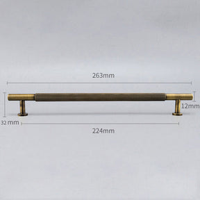 Modern Brass Knurled Handles for Kitchen Cabinets