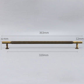 Modern Brass Knurled Handles for Kitchen Cabinets