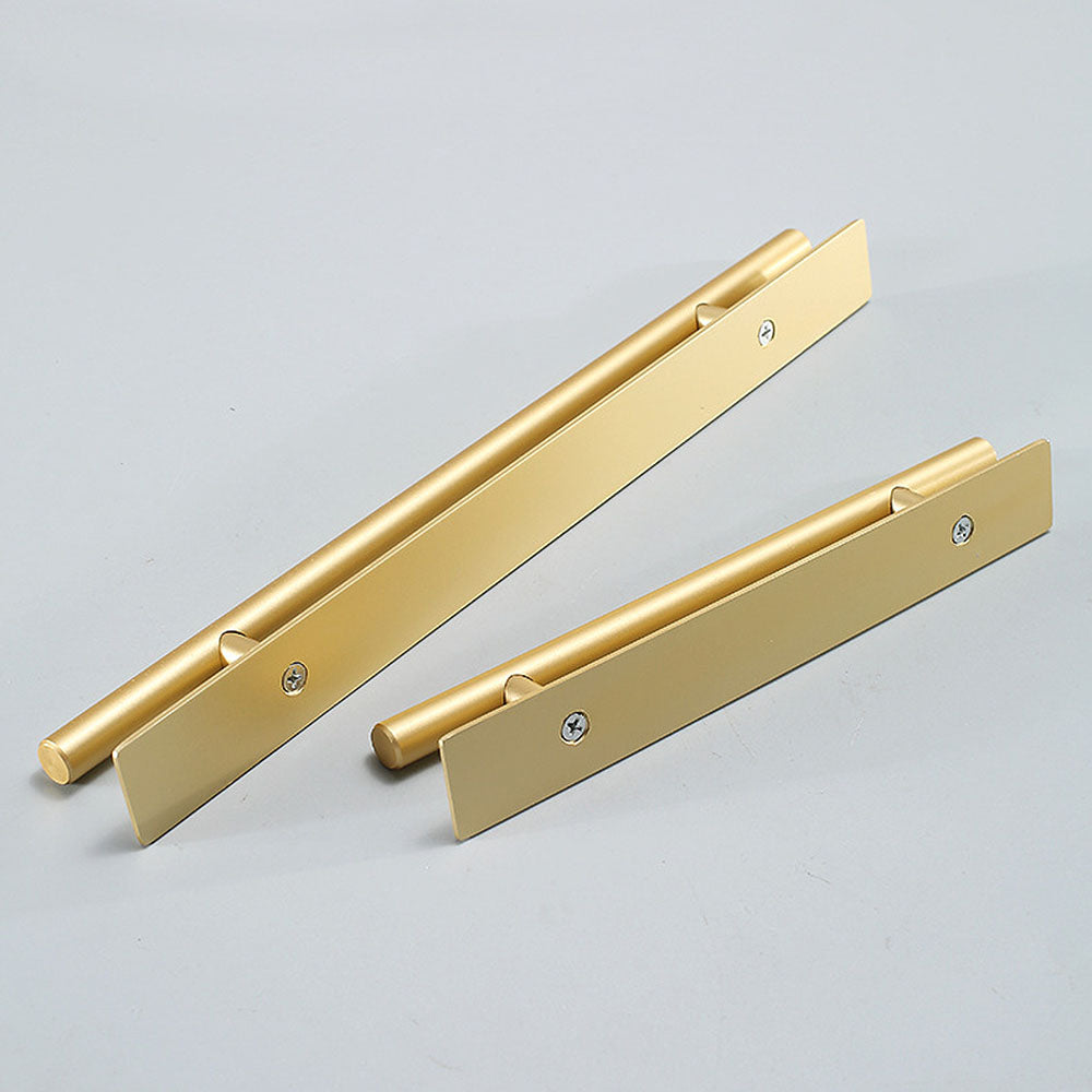 Brass Gold Door Cabinet Pulls with Backplate