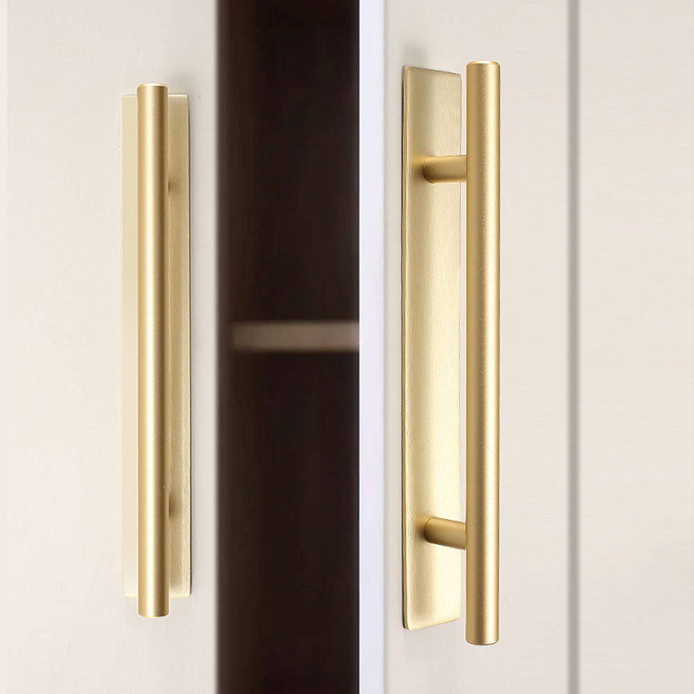 Brass Gold Door Cabinet Pulls with Backplate