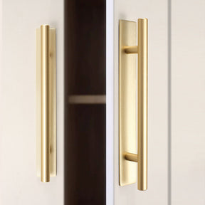 Brass Gold Door Cabinet Pulls with Backplate