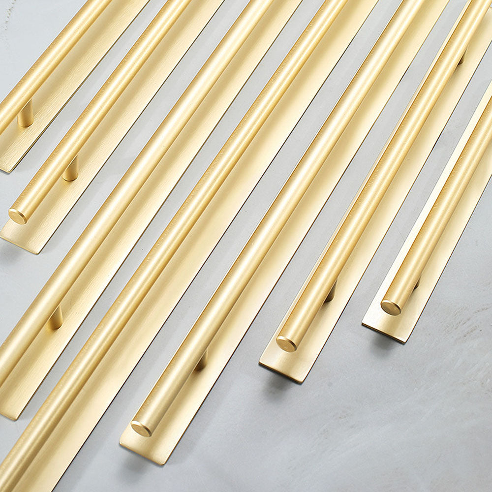 Brass Gold Door Cabinet Pulls with Backplate