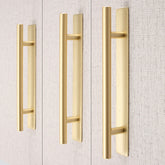 Brass Gold Door Cabinet Pulls with Backplate