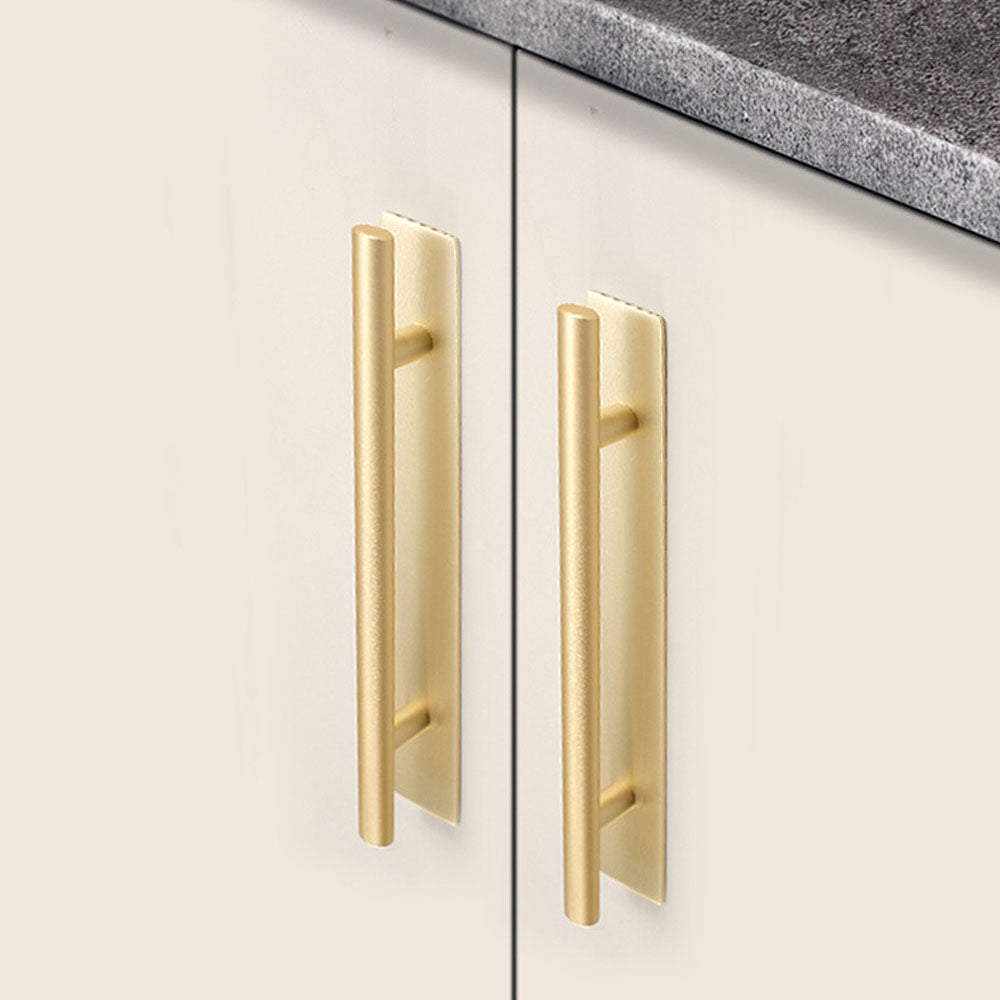 Brass Gold Door Cabinet Pulls with Backplate