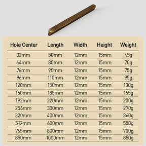 Simple Bronze Brass Cabinet Handles For Kitchen