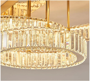 Luxury LED Crystal Ring Ceiling Light for Living Room Bedroom