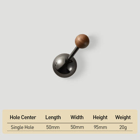 Walnut Cupboard Knobs & Wall Hooks
