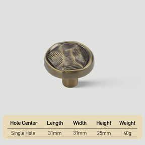 Organic Round Textured Zinc Alloy Cabinet Knobs