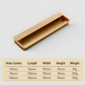 Stylish Metal Recessed Sliding Door Concealed Handles