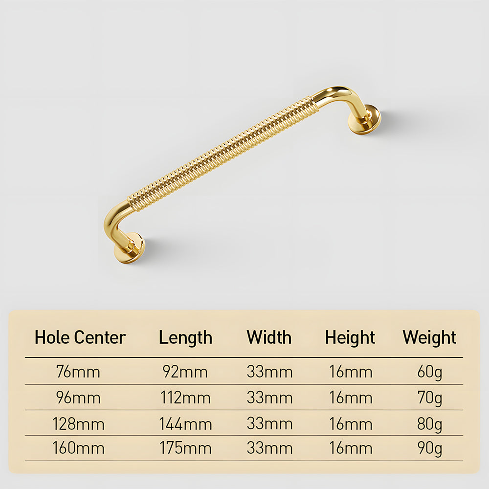 Modern Threaded Wardrobe Kitchen Cabinet Handles