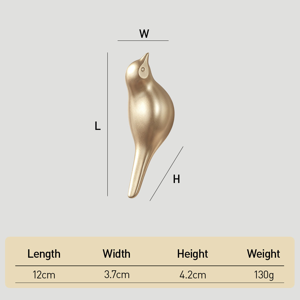 Decorative Bird Shaped Resin Wall Hook