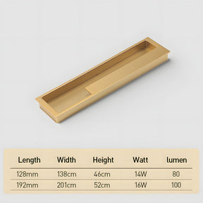 Left Right Hidden Slotted Recessed Handles