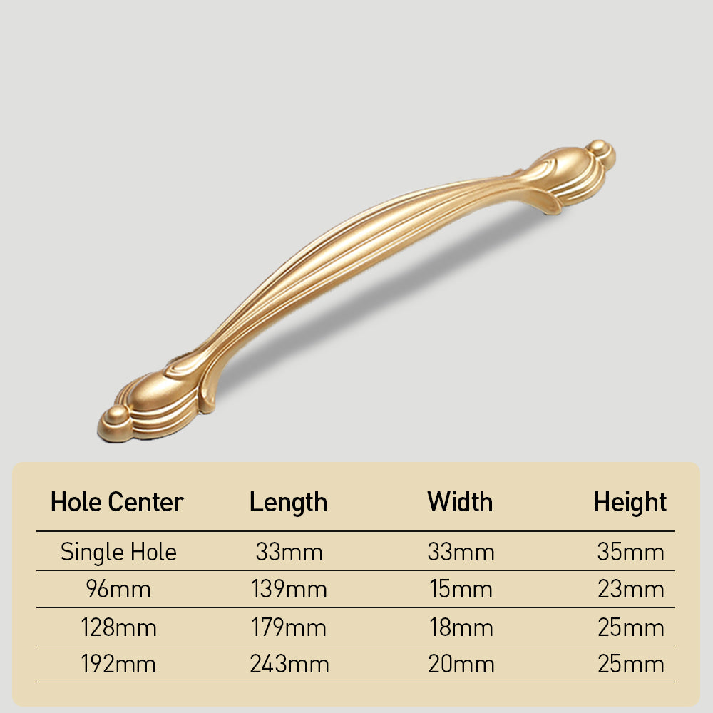 Modern Gold Zinc Alloy Furniture Cabinet Handle And Knob