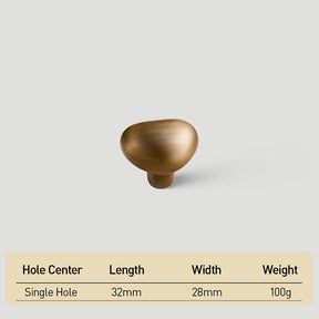 Organic Pebble Brushed Mushroom Cupboard Knobs