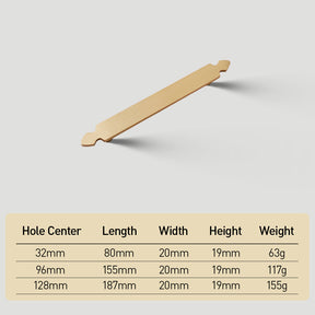 Nordic Style Brass Gold Cabinet Handles