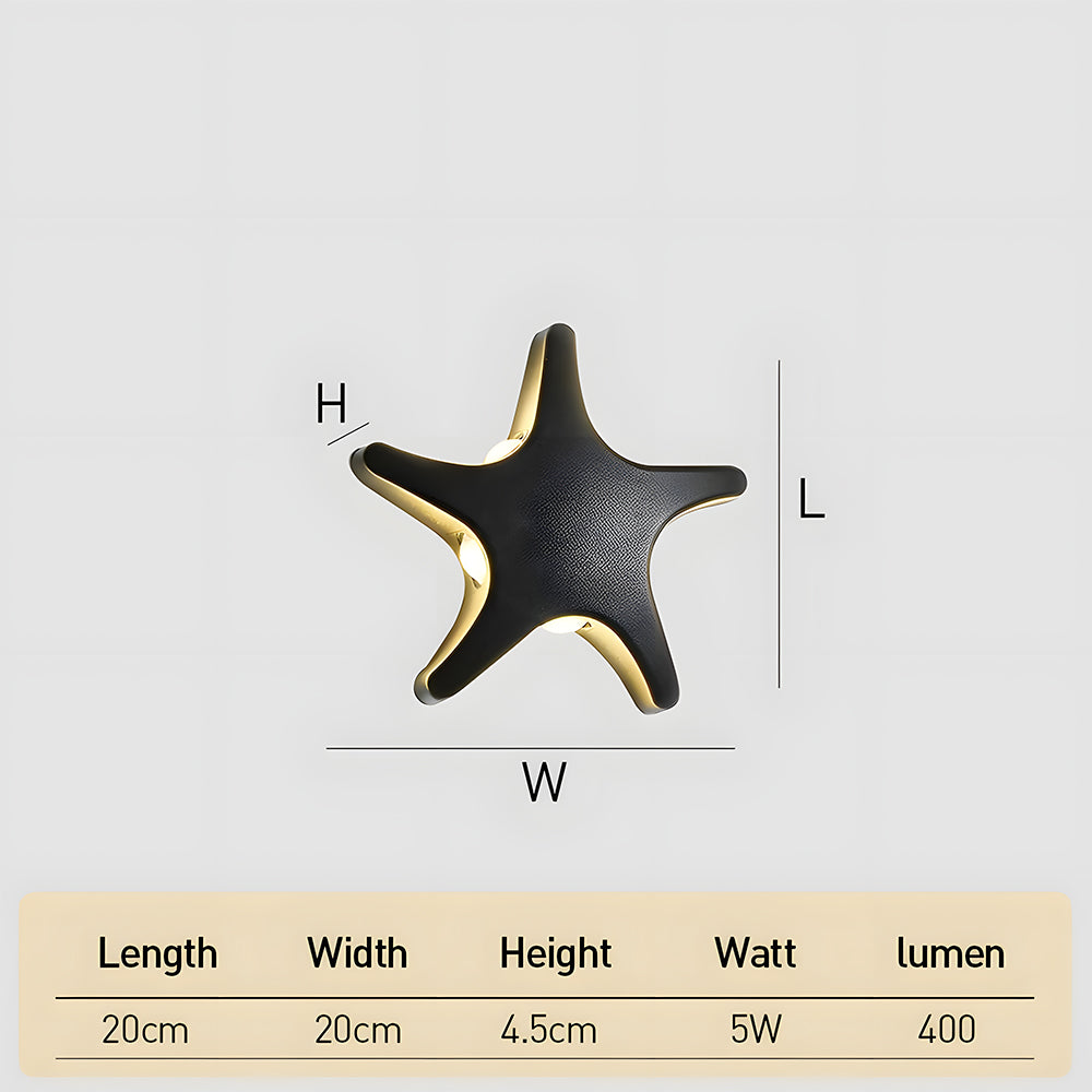 Modern Waterproof Star LED Outdoor Wall Light