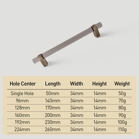 Modern Clear Acrylic and Brass Drawer Pulls