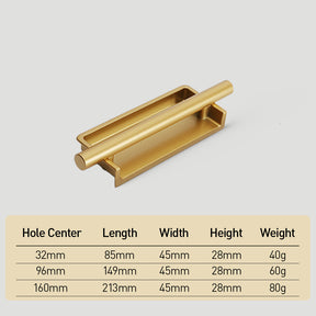 Simple Aluminum Alloy Recessed Concealed Cabinet Handles