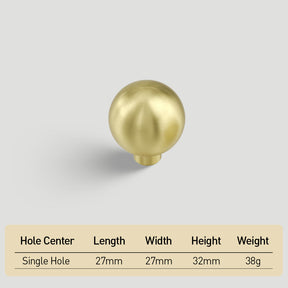 27mm Round Ball Single Hole Cabinet for Drawer