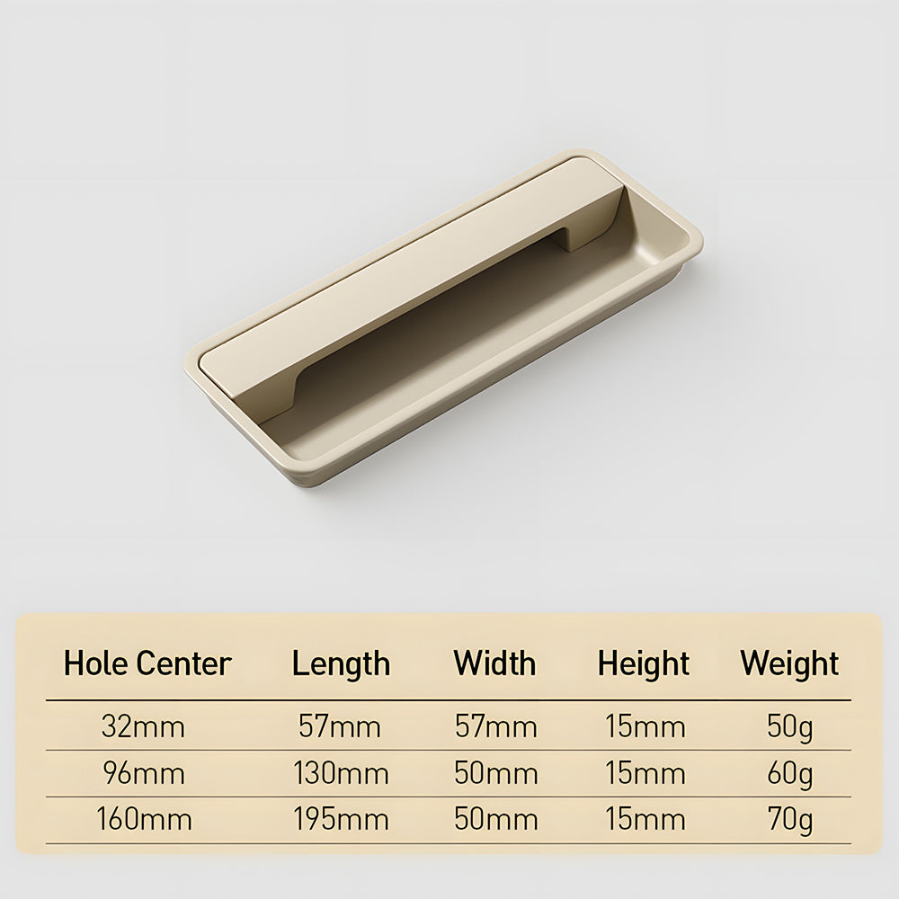 Modern Multi-color Recessed Grooved Cabinet Handles