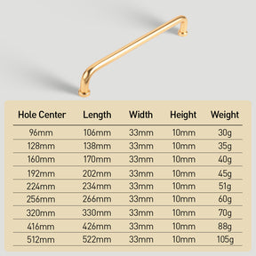 French Minimalist Rounded Arc Cabinet Handles