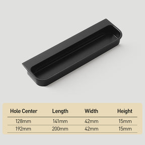 Rounded Corners Modern Multi-color Recessed Handles