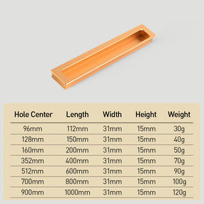 Retro Invisible Recessed Finger Edge Pull Cabinet Handles