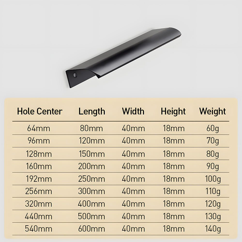 Best Aluminum Alloy Wardrobe Door Invisible Edge Cabinet Handles