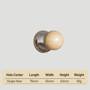 Solid Wood Suction Cup Cabinet Knob Door Hook