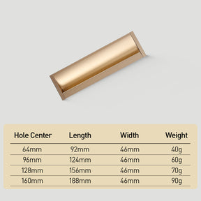 Stylish Extended Solid Concealed Cabinet Handles