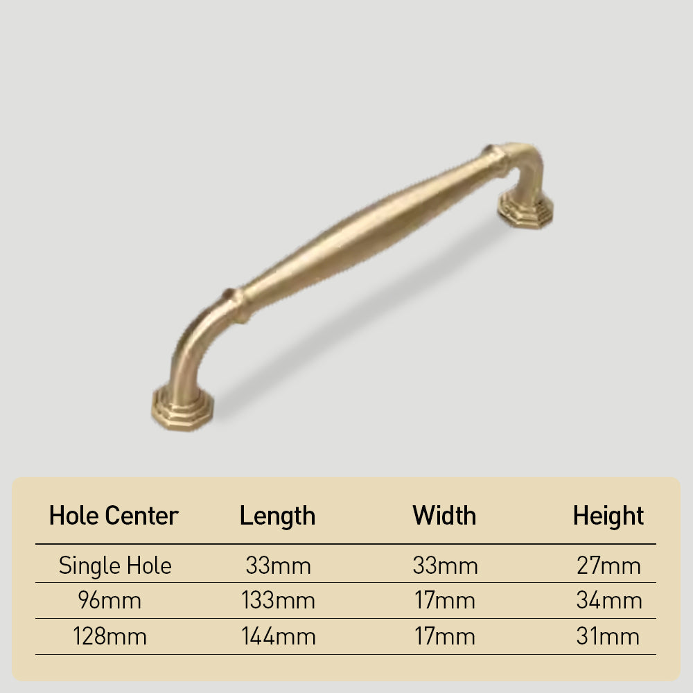 Contemporary Gold Brass Furniture Cabinet Handle And Knobs For Kitchen