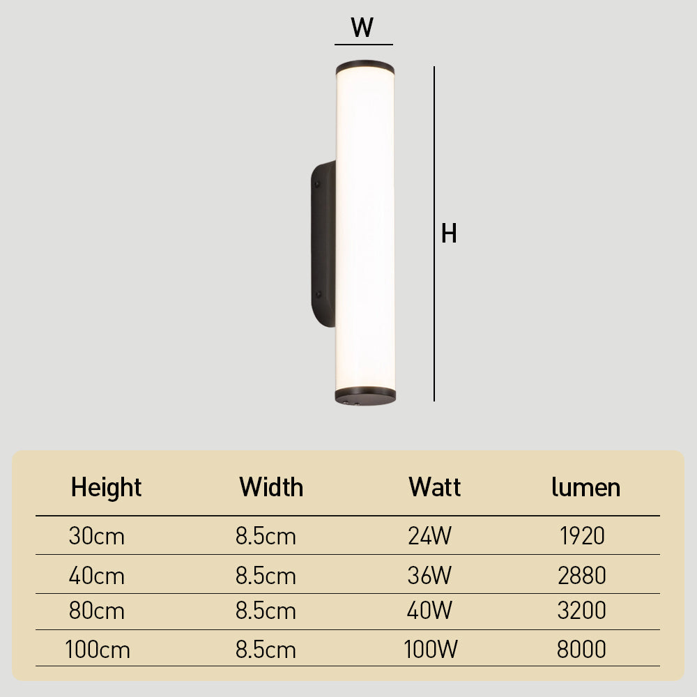 Modern IP65 Waterproof Linear Outdoor LED Wall Light